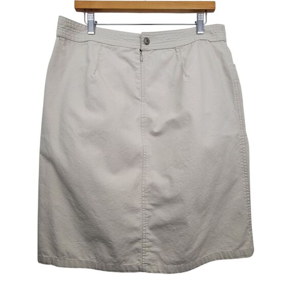 Sportif USA Back Button Tan Skirt Size 12 - Picture 2 of 5